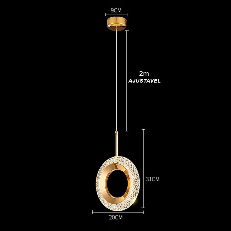 Luminária Modernarna de Teto Crystal Led
